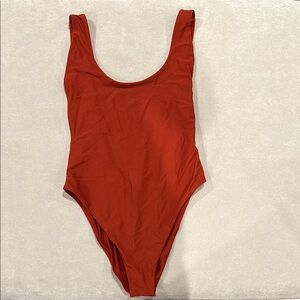 Rust Red One-Piece Swimsuit